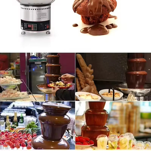 Fontaine à <span class=keywords><strong>chocolat</strong></span> en acier inoxydable à 7 niveaux |   Grande <span class=keywords><strong>machine</strong></span> à <span class=keywords><strong>chocolat</strong></span> en cascade pour fêtes, banquets et célébrations - Product Image 2