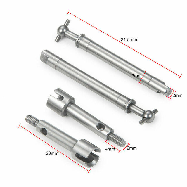 RC Car Drive Shaft CNC Custom | Stainless Steel & Titanium Components | Torque & Lightweight Upgrades |For 1/8 1/10 Scale Models