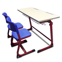 Bureau et chaise doubles modernes pour étudiants, table d'étude pour ordinateur portable, bureau
