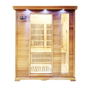 Sauna carré en cèdre rouge de qualité supérieure, durable, pour 2-3 personnes, pour une récupération active, sauna en bois massif durable pour un calme thérapeutique - Product Image 6