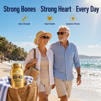Gélules OEM Vitamine D3 K2 MK7 5000 UI 100 mcg Huile de Coco MCT Marque Privée Vrac Santé Osseuse Cœur Immunité Vente en Gros