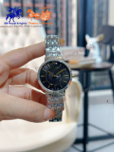 Montre à quartz de luxe originale pour femme, boîtier rectangulaire/carré/triangulaire, bracelet en acier inoxydable, mouvement Ronda, pour la mode/les affaires - Product Image 2