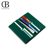Produsen grosir dompet tempat kartu kulit asli lipat mewah sesuai pesanan desain asli togo dompet kantong wanita kulit sapi
