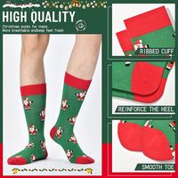 Chaussettes d'équipage amusantes chaussettes mignonnes pour hommes femmes noël nouveauté chaussettes de noël cadeau vacances fête nouveauté chaussettes de vacances