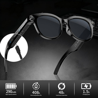Lunettes de traduction intelligentes SENBONO M89 AI avec verres dégradés, enregistrement vidéo HD, appels sans fil et caméra intégrée