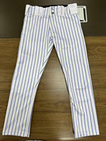 Celana Baseball Custom Panjang Penuh Celana Baseball Knickers Pin Striped dengan Ritsleting dan Kantong Celana Softball Tim Klub OEM