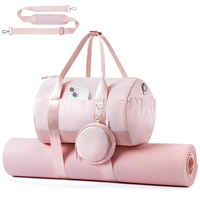 Mini sac de sport et de yoga, sac de voyage, sac de week-end, sac fourre-tout, sac de danse, sac de fitness pour femme, avec compartiment pour tapis de yoga