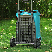 Pulvérisateur électrique de verger de 25 L avec deux roues réglables, pompe à dos longue portée, chariot réglable - pour usage agricole