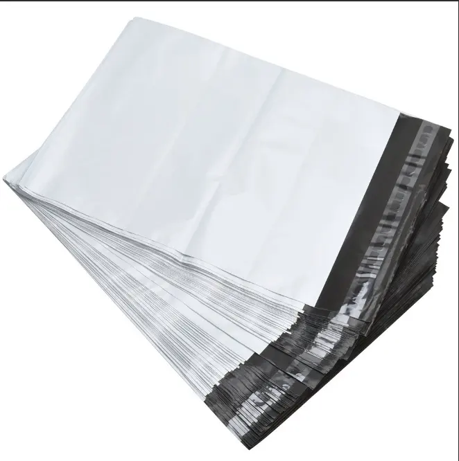 ถุงไปรษณีย์ขนาด19X24,ถุงใส่จดหมายแบบปิดผนึกเองสีขาวทำจากพลาสติกโพลีเมอร์สำหรับจัดส่งซองจดหมาย