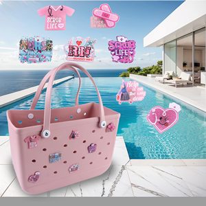 Breloques pour sacs d'infirmière en acrylique, thème vie d'infirmière, pour sacs Bogg et sacs fourre-tout Simply Southern, accessoire pour sac à main de plage - Product Image 5