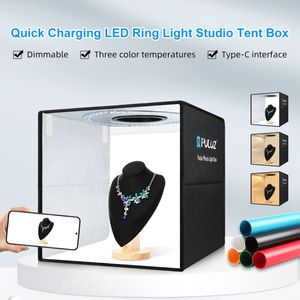 <span class=keywords><strong>Meilleur</strong></span> prix <span class=keywords><strong>Photo</strong></span> boîte à lumière PULUZ 40cm PU5043 Mini <span class=keywords><strong>Studio</strong></span> boîte Kit photographie tir boîte à lumière avec 6 arrière-plans de couleur - Product Image 3