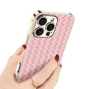 Thiết Kế Dệt Mô Hình Cho Iphones 16 Trường Hợp Chống Sốc PU Trường Hợp Điện Thoại Cho Sang Trọng Funda Iphone 15 Pro Max XR X 7 8 11 12 13 14 Bìa - Product Image 2