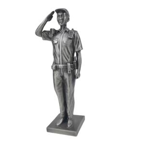 Barato guardia de seguridad hombre estatua escultura gris Metal artesanía trofeo Premio aluminio recuerdo negocio regalo hecho a mano fabricante - Product Image 1