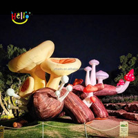 Terrain de jeux extérieur réaliste plante gonflable scène décoration accessoires champignon Statue géant