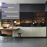 Projet de villa irlandaise, armoires de cuisine de luxe, comptoirs en marbre, armoires de cuisine modernes en PET gris mat, ensemble de meubles de cuisine