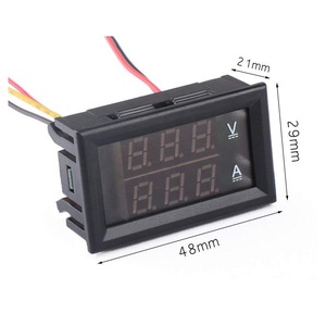 Vôn Kế Mini DC 0-100V 0-50A Ampe Kế Vôn Kế Kỹ Thuật Số Kép Amp LED Màu Đỏ Và Xanh Dương Đồng Hồ Vạn Năng VA Hiển Thị LED 3 Chữ Số - Product Image 5