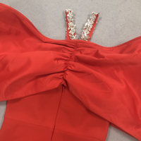 Fabricant de Vêtements pour Femmes Faible MOQ Robes de Soirée Rouges Formelles Élégantes de Luxe avec Grand Nœud pour Soirées
