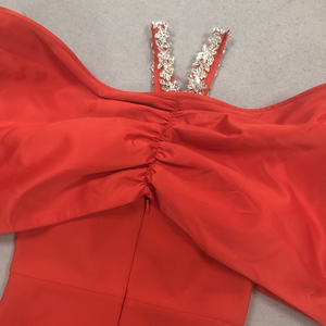 Fabricant <span class=keywords><strong>de</strong></span> Vêtements pour Femmes Faible MOQ Robes <span class=keywords><strong>de</strong></span> <span class=keywords><strong>Soirée</strong></span> Rouges Formelles Élégantes <span class=keywords><strong>de</strong></span> Luxe avec Grand Nœud pour Soirées - Product Image 6