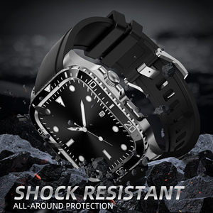 Bracelet de montre en caoutchouc TPU souple de qualité militaire durable avec pare-chocs et boîtier de montre en acier inoxydable 316 pour <span class=keywords><strong>Apple</strong></span> <span class=keywords><strong>Watch8</strong></span>/7/6 44mm 45mm - Product Image 5
