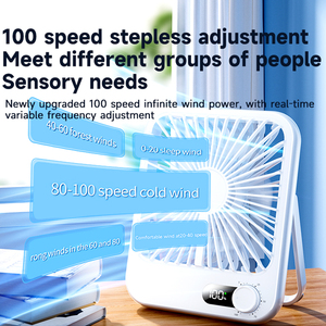 Manufacturer 2025 New Hand Portable Mini USB Rechargeable Small Pocket Fan with USB for Students Commuters Desk with 100 Speeds - Product Image 2