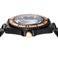 Montre pour homme de luxe de votre propre marque OEM, 5 ATM, acier inoxydable, mouvement automatique Miyota, logo personnalisé, cuir/caoutchouc