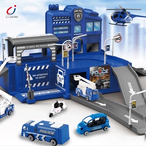 Chengji Miglior Vendita Set Gioco Educativo per Bambini con Auto in Metallo, Parcheggio Fai-da-Te e <span class=keywords><strong>Garage</strong></span>, Giocattoli della Polizia - Product Image 6