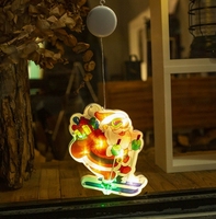 Guirlande lumineuse LED à ventouse 2700K blanc chaud pour Noël, décorations de Noël pour vitrine de centre commercial, ornement d'arbre de Noël