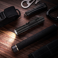 Para Boruit RJ13 Mini USB antorcha de alta potencia 500lm aleación de aluminio impermeable LED linterna táctica Flash luz lámpara de Camping