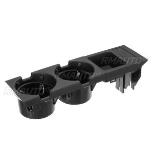 <b>Black</b> Double Hole Car Vehicle Front Center <b>Console</b> Storage Box Coin + Cup Holder for BMW E46 3SERIES 1999-2006 51168217957 - Product Image 2