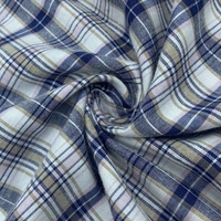 Échantillon gratuit Fabricant chinois de fils de coton polyester teints en polaire à carreaux tissés pour jupes chemise tissu d'uniforme scolaire