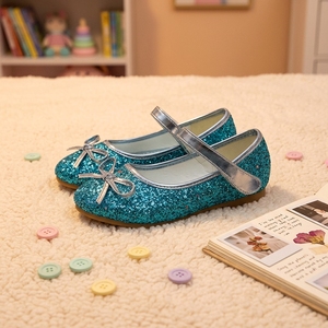 Zapatos de Invierno para Niñas con Lazo de Princesa <span class=keywords><strong>Anna</strong></span>, Zapatos Cálidos con Cristales, 2026, Planos con Velcro, Brillantes, Transpirables, Antideslizantes, con Diseño de Flores - Product Image 2