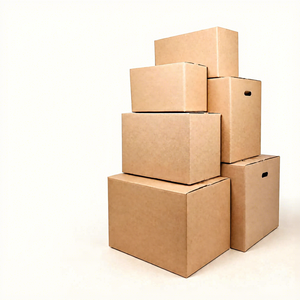 Caja de Cartón Corrugado Económica de Color Marrón Claro, Sin Recubrimiento, Resistente, de Varios Tamaños, para Logística Internacional - Product Image 2