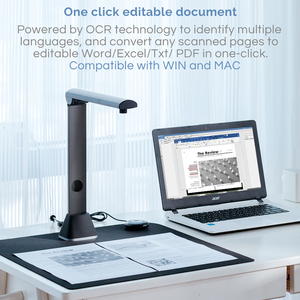 22PM A3 Escáner de cámara de documentos de alta velocidad Libro <span class=keywords><strong>OCR</strong></span> 180 + Idiomas Fuente de luz LED plegable USB portátil para oficina y escuela - Product Image 4