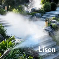 Système de brumisation extérieur haute pression en acier inoxydable, kit de pulvérisation d'eau électrique pour patio, jardin, pergola, restaurant
