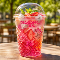 Gobelets en plastique avec couvercles, logo personnalisé, vente en gros pour café glacé