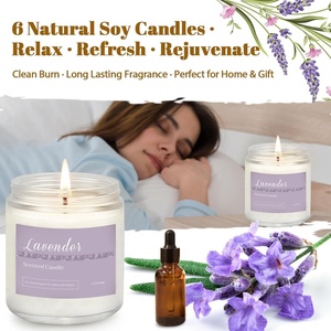 OEM et ODM acceptés, ensemble cadeau de 6 bougies parfumées d'aromathérapie, 36 oz au total, 300 heures de combustion longue durée, bougies pour la maison - Product Image 1