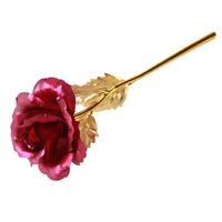 Bunga hias mawar Galaxy mawar emas 24K, bunga & tanaman untuk hadiah Hari Valentine