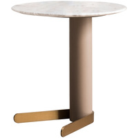 Table d'appoint de luxe moderne en cuir et marbre, meuble d'hôtel rond, Table d'appoint pour salon
