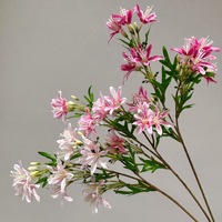 Ornement sur pied en soie artificielle Agapanthus, motif floral miniature, romantique, vibrant, pleine de vie, réaliste, doux et élégant, cadeau