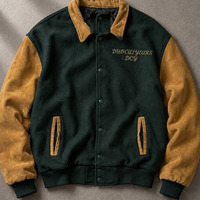 Veste personnalisée brodée DCY, vestes varsity personnalisées pour hommes, veste bomber en daim, nouvelle veste pour homme, fournisseur d'usine
