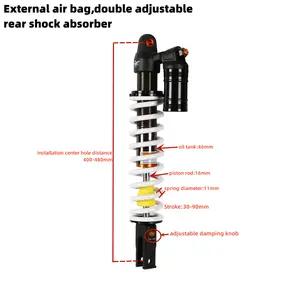 Shangxia 400-480mm Suspension Shock ATV Double Adjustable Rear Shock Absorbers Motorcycle