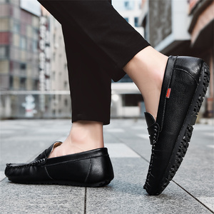 Servizio OEM Disponibile, Produzione di Fabbrica, Scarpe Casual da Uomo in Pelle Cucite a Mano per Tutte le Stagioni, Taglie Grandi, per Camminare e Guidare - Product Image 4