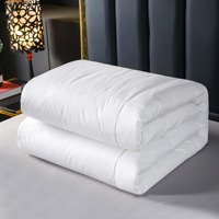 Couette blanche certifiée OEKO-TEX, matelassée en boîte, duvet moelleux, hypoallergénique, avec emballage personnalisé, pour hôtels