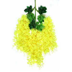 Planta de glicinia verde de varios colores para decoración del hogar, flor artificial, glicinia <span class=keywords><strong>amarilla</strong></span>, superventas, al por mayor, 2, 2 - Product Image 2