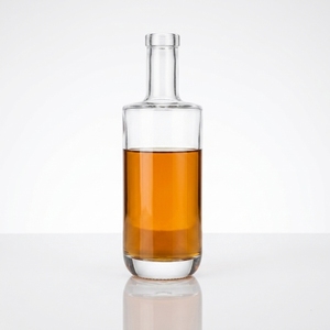 Bouteilles en verre transparentes vides pour spiritueux (vodka, <span class=keywords><strong>gin</strong></span>, rhum, tequila) de 700 ml, 750 ml, 375 ml, avec bouchons de fermeture hermétique RSG1125 - Product Image 2