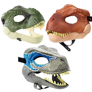 Máscara de dinosaurio de mandíbula móvil de dragón 3D, decoración de dinosaurio de mandíbula móvil para fiesta de Halloween, decoración de máscara de Cosplay, juguete divertido - Product Image 1
