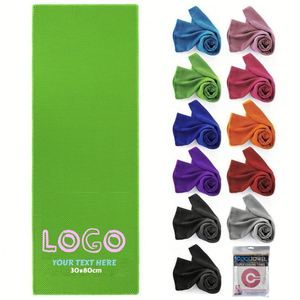 Toalla Deportiva de Microfibra de Secado Rápido con Logotipo Personalizado, 40"x12", Toalla Refrescante y Transpirable para Yoga, Running y Entrenamiento - Product Image 1