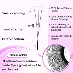 <span class=keywords><strong>Pestañas</strong></span> 3D con Apertura Pequeñ<span class=keywords><strong>a</strong></span> en Forma de W, Extensiones de <span class=keywords><strong>Pestañas</strong></span> Estrechas 3D en Forma de W (2.0), <span class=keywords><strong>Pestañas</strong></span> Postizas de Volumen Preformadas - Product Image 2