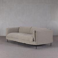 Canapé en tissu surdimensionné et confortable avec structure stable pour le repos domestique et l'accueil des invités