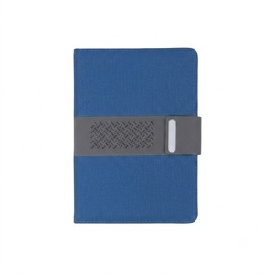 Aurelux <b>A5</b> PU Leather Case Bound Notebook Journal Business Executive Planner <b>Diary</b> Mesh Pattern Magnetic Strap Closure Blue Grey - Product Image 2